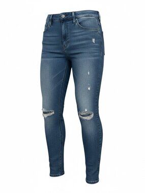 Lucky Brand Boyfriend Jeans Size 6/28 Distressed Stretch Skinny Medium Wash